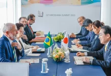 Lula vai ao Japão para negociar abertura para comércio de carne brasileira Lula se reúne com primeiro-ministro do Japão em 2023. Foto: Ricardo Stuckert/ Divulgação