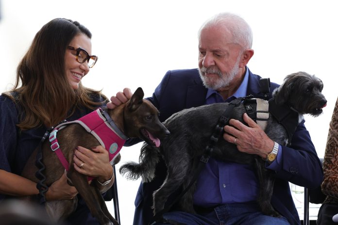 Presidente Lula lança programas de proteção e de cadastro de Brasília (DF) 17/04/2025 O presidente Luiz Inácio Lula da Silva, acompanhado da primeira-dama Janja Lula da Silva, e de suas cadelas Esperança e Resistência, lança o Sistema Nacional de Identificação de Cães e Gatos, SinPatinha. Assina também decreto que institui o Programa Nacional de Proteção e Manejo Populacional Ético de Cães e Gatos (ProPatinhas).