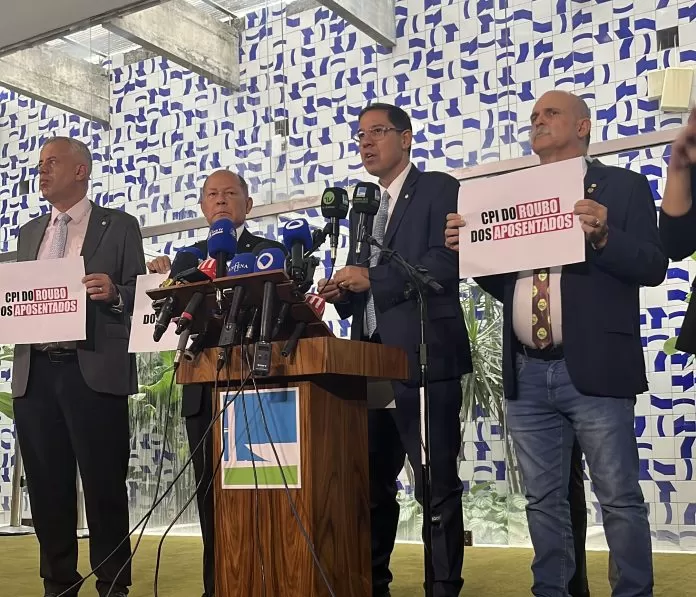 Coletiva de imprensa da CPI dos INSS CPI INSS