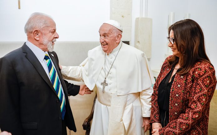 14.06.2024 - Presidente da República, Luiz Inácio Lula da Silva, durante Encontro com Sua Santidade o Papa Francisco , no Hotel Borgo Egnazia. Puglia – Itália 