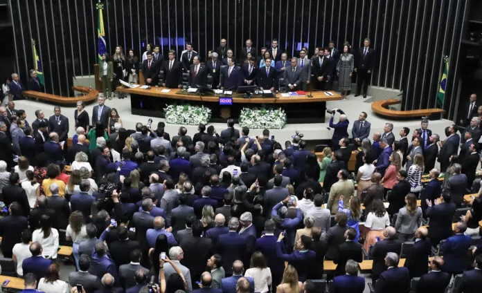 Brasília (DF) 03/02/2025 Abertura dos trabalhos legislativos de 2025 no plenário da Câmara dos Deputados.