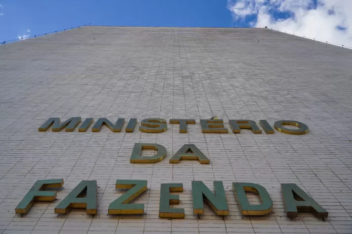 Braslia (DF) 24/07/2023 - Fachada do ministrio da fazenda, nesta segunda feira o CEO da Braskem, Roberto Bischoff se reuniu no ministrio com o ministro da pasta, Fernando Haddad. Ministério da Fazenda