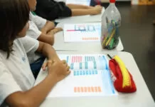 Câmara aprova uso de royalties do petróleo para assistência estudantil e educação profissional Rio de Janeiro (RJ), 04/06/2025 – Alunos em sala de aula no Centro Integrado de Educação Pública (CIEP) 001, no Catete, na zona sul da capital fluminense. escola, educação infantil