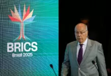 Mauro Vieira classifica ameaça de sanção da Otan como “totalmente descabida” Rio de Janeiro (RJ), 29/04/2025 – O ministro das Relações Exteriores do Brasil, Mauro Vieira, faz pronunciamento após a Reunião de Chanceleres da presidência brasileira do BRICS.