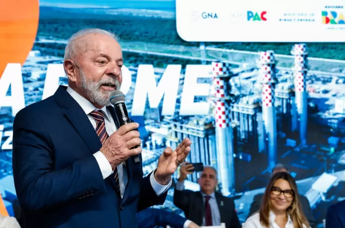 São João da Barra (RJ), 28/07/2025 - Presidente da República, Luiz Inácio Lula da Silva, durante a cerimônia de inauguração da Usina Termelétrica GNA II, no Porto do Açu.