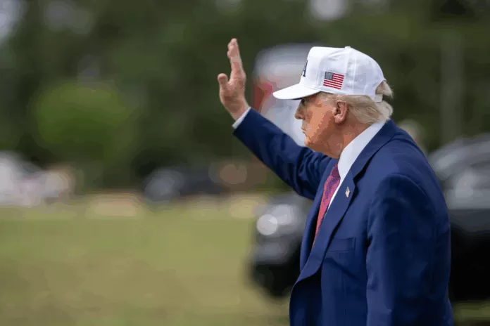 Donald Trump delivers remarks at Fort Bragg, North Carolina