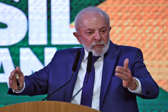 Brasília (DF) 13/08/2025 - O presidente da República, Luiz Inácio Lula da Silva, fala durante assinatura da medida provisória (MP) Brasil Soberano., no Palácio do Planalto , tarifaço