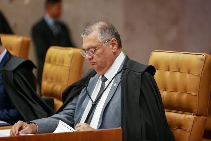 Sessão plenária do STF - 21/08/2025 Ministro Flávio Dino em sessão plenária do STF.