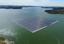 São Paulo amplia uso da energia solar com financiamento para o campo Usina Fotovoltaica Flutuante Araucária, em São Paulo. energia solar, elétrica