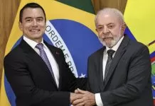 Lula e Noboa firmam acordos em agricultura, segurança alimentar e IA Brasília (DF), 18/08/2025 - O presidente Luiz Inácio Lula da Silva e o presidente do Equador, Daniel Noboa, durante cerimônia de assinatura de atos e declaração à imprensa, no Palácio do Planalto.