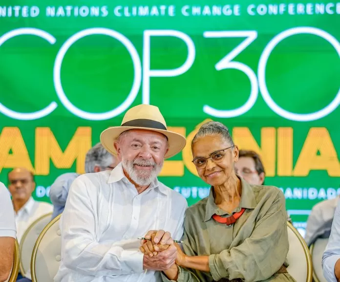 Belém (PA), 14/02/2025 - Presidente da República, Luiz Inácio Lula da Silva acompanhado da ministra do Meio Ambiente Marina Silva, durante Cerimônia de divulgação dos investimentos do Governo Federal para a COP30 e seu legado, realizado no Mercado São Brás. Amazônia