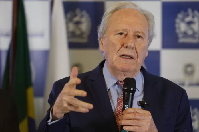 Rio de Janeiro (RJ), 29/10/2025 - Ministro da Justiça, Ricardo Lewandowski, durante entrevista coletiva para falar sobre ação policial da Operação Contenção, contra o Comando Vermelho. crime